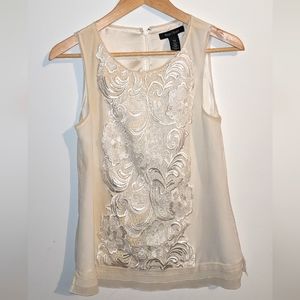 White House Black Market paisley blouse